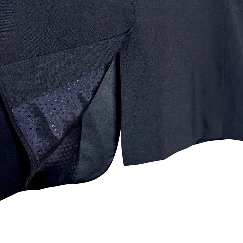 VTG Christian Dior Monsieur Black Tuxedo 44R 35x31.5 Satin Stripe Pants 2 Piece